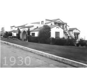 Thursday Club building from Santa Barbara Street, circa 1930
